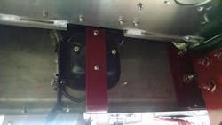 While conducting a final inspection on this apparatus, the steel-reinforced front bumper structure was not installed in accordance with the production specifications. Once identified, this item was documented for corrective action. While conducting a final inspection on this apparatus, the steel-reinforced front bumper structure was not installed in accordance with the production specifications. Once identified, this item was documented for corrective action.