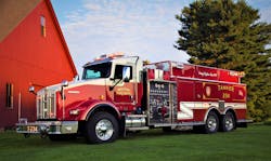 Bolton, CT, Volunteer Fire Department ordered a 3,000-gallon tanker from US Tanker. It has a Waterous 1,500-gpm pump and a Kenworth T800 cab and chassis.