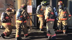 Experiments were conducted with c-Air during several structural burns with the objective of monitoring particulate matter distribution and morphology during an extended post-suppression period. Experiments were conducted with c-Air during several structural burns with the objective of monitoring particulate matter distribution and morphology during an extended post-suppression period.