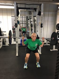 Prior to her diagnosis, Cathy was the epitome of health. Post-chemotherapy, she is back in the gym.