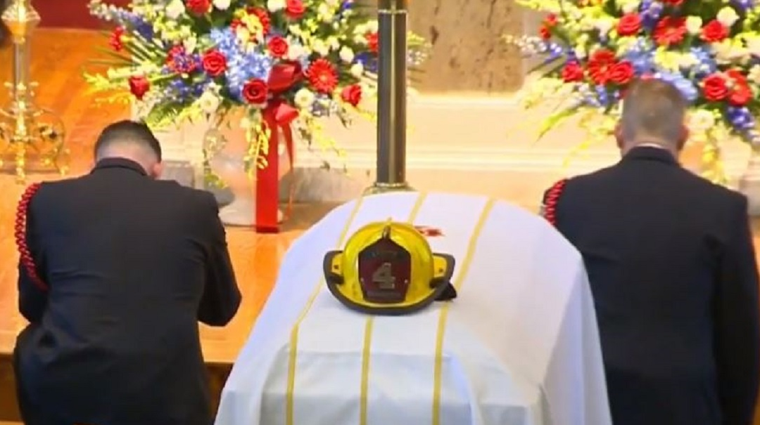 Funeral services were held Saturday for Worcester firefighter Christopher Roy.