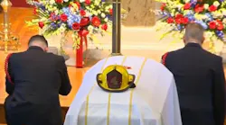 Funeral services were held Saturday for Worcester firefighter Christopher Roy.