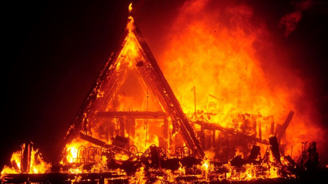 The Camp Fire rages in Paradise, CA, on Nov. 8, 2018.