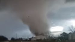 A rare December tornado Saturday ripped through Taylorville, IL, bringing together fire departments from around the area.