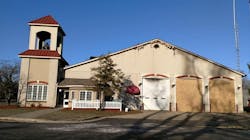 The apparatus bays at the Blissfield Township Fire Department's station are boarded up after a fire caused heavy damage there on Saturday, Dec. 8, 2018. The apparatus bays at the Blissfield Township Fire Department's station are boarded up after a fire caused heavy damage there on Saturday, Dec. 8, 2018.