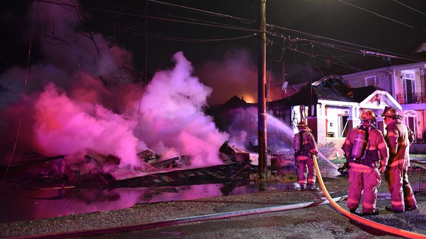 New Orleans LA Home Collapses In Three-Alarm Fire Firefighters | Firehouse