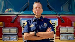 Mission firefighter Homer Salinas. Mission firefighter Homer Salinas.