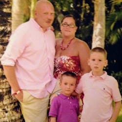 Past Lt. Christopher 'Opie' Skurat, of the Shelton, CT, Fire Department, along with his wife, Carla, and his sons, Jake and Ryan. Past Lt. Christopher 'Opie' Skurat, of the Shelton, CT, Fire Department, along with his wife, Carla, and his sons, Jake and Ryan.
