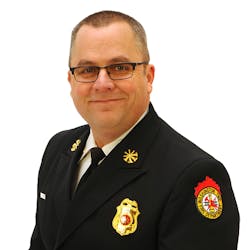 New Washington Township, OH, Fire Chief Scott Kujawa.