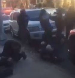 Video from an incident Wednesday shows a man violently pushing down a New York City EMT.