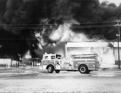 Seven alarms were transmitted for the Houston Distribution Warehouse complex located at 8550 Market St. Seven alarms were transmitted for the Houston Distribution Warehouse complex located at 8550 Market St.