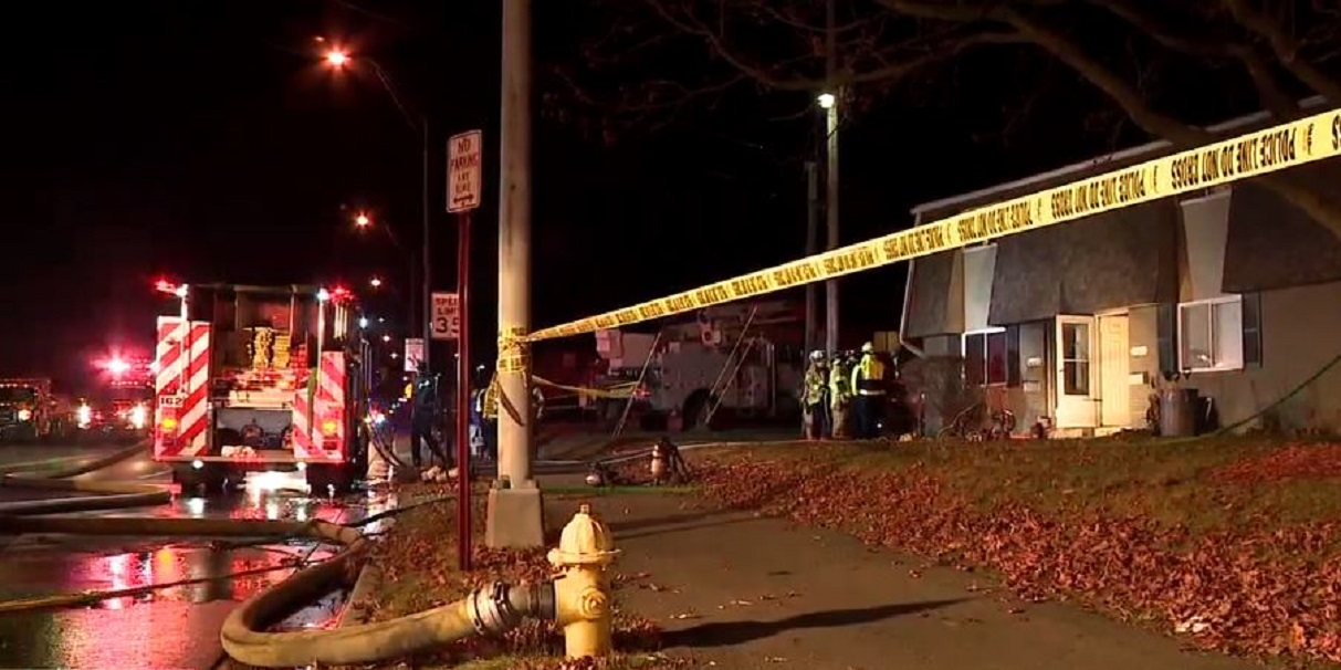 Truro Township, OH, firefighters rescued a 15-year-old boy with an autism disorder from the second floor of a burning apartment building Sunday night.