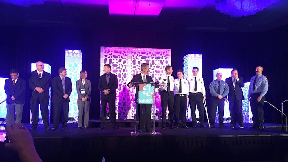 During the National Association of EMS Physicians&apos; annual meeting, Tom Ridge, former Homeland Security secretary and Pennsylvania governor, thanked the Austin firefighters and medics who saved his life when he suffered a heart attack in 2017.