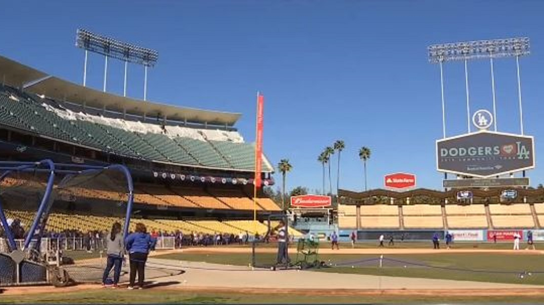 Dodgers Firefighter Batting Practice (ca)