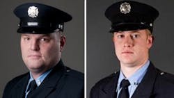 Lt. Eric Hosette (left) and firefighter Adam Cain of the Clinton, IA, Fire Department. Lt. Eric Hosette (left) and firefighter Adam Cain of the Clinton, IA, Fire Department.
