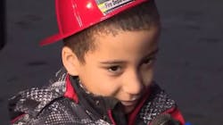 Angel Jimenez, 7, spotted the a fire that broke out at Hasbro&apos;s Children&apos;s Hospital in Providence, RI.