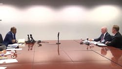 Houston Mayor Sylvester Turner (left) and the city's firefighters union met Wednesday to discuss ways to implement a voter-mandated amendment guaranteeing equal pay for firefighters. Houston Mayor Sylvester Turner (left) and the city's firefighters union met Wednesday to discuss ways to implement a voter-mandated amendment guaranteeing equal pay for firefighters.