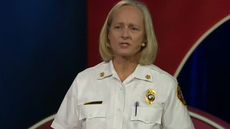 Huntington, WV, Fire Chief Jan Rader.