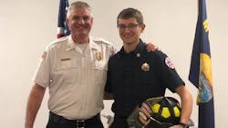 Frenchtown Rural volunteer firefighter Kyle Rauch (right).