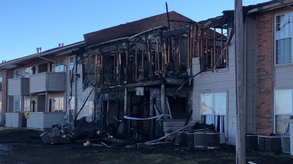 More than 50 firefighters responded to an Oklahoma City, OK, apartment fire early Sunday that killed a woman and three children.