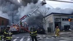 More than 100 FDNY firefighters battled frigid temperatures Monday as they worked to put out a fire at a toy and medical supply company in Queens. More than 100 FDNY firefighters battled frigid temperatures Monday as they worked to put out a fire at a toy and medical supply company in Queens.