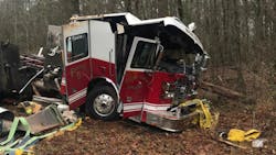 Social Circle, GA, firefighters were hurt Friday in a rollover accident at nearly the same spot of another fire apparatus crash that happened a week earlier.