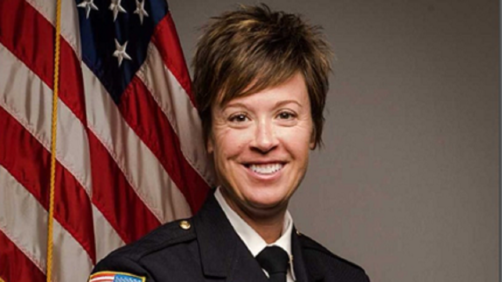 Trisha Wolford, Spokane, WA, Fire Department's first female assistant chief who has been hired as the first female fire chief for the Anne Arundel County, MD, Fire Department.