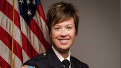 Trisha Wolford, Spokane, WA, Fire Department's first female assistant chief who has been hired as the first female fire chief for the Anne Arundel County, MD, Fire Department. Trisha Wolford, Spokane, WA, Fire Department's first female assistant chief who has been hired as the first female fire chief for the Anne Arundel County, MD, Fire Department.