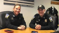 Middletown police officers Sheoki Reece, left, and Austin Mooney. Middletown police officers Sheoki Reece, left, and Austin Mooney.