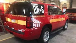 A command vehicle with the Philadelphia Fire Department's newly restored Battalion 6. A command vehicle with the Philadelphia Fire Department's newly restored Battalion 6.