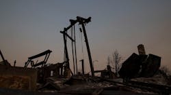 Gym equipment still stands in the garage area amid the charred remains of a home in Santa Rosa, CA, on Oct. 13, 2017, after it was leveled by the Tubbs fire. Gym equipment still stands in the garage area amid the charred remains of a home in Santa Rosa, CA, on Oct. 13, 2017, after it was leveled by the Tubbs fire.