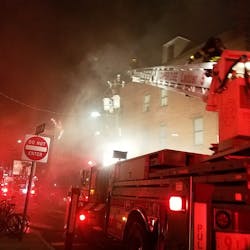 Firefighters struggled with cold temperatures Monday while battling a four-alarm blaze in Cambridge.