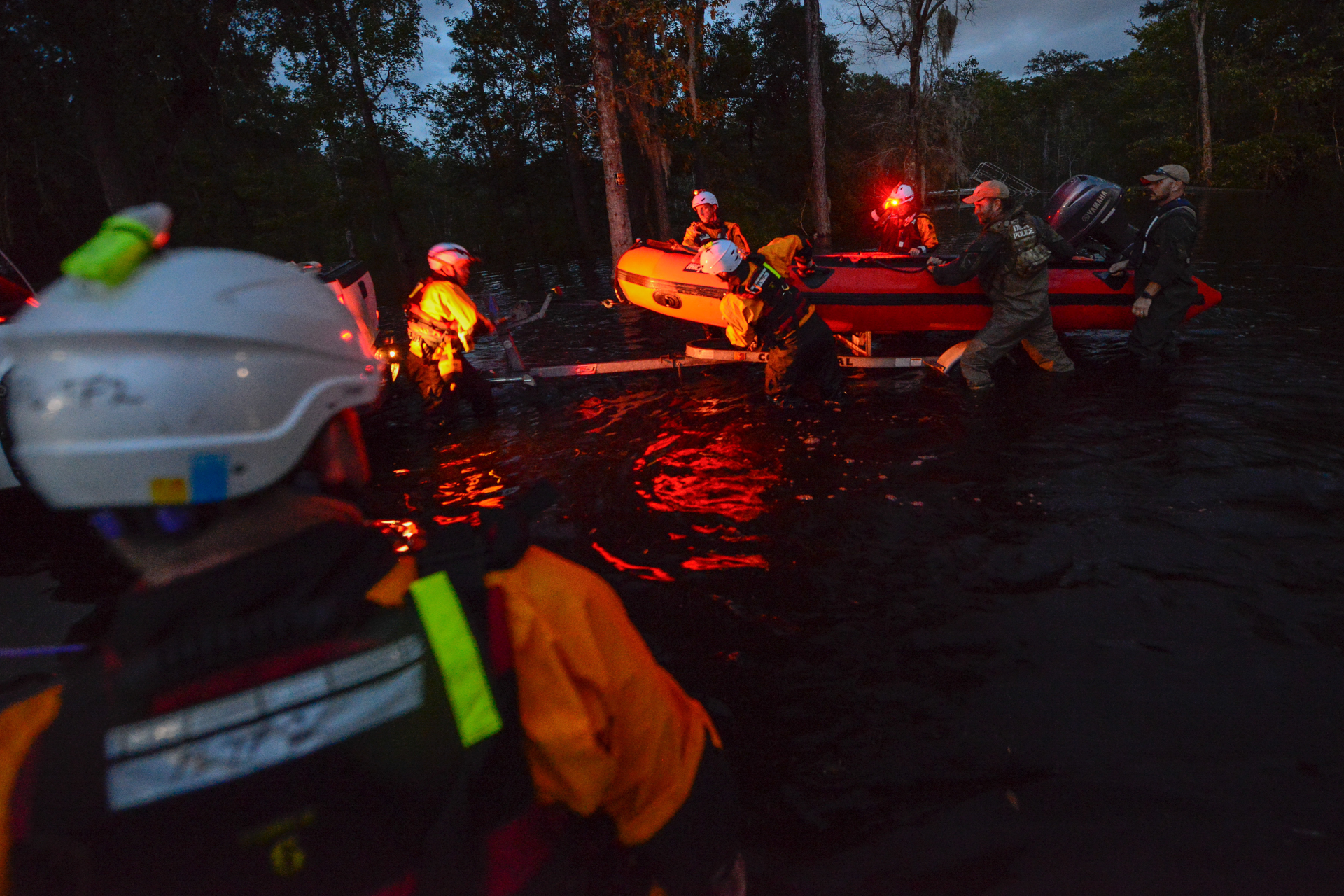South Florida Urban Search and Rescue, Florida Task Force 2, conducts reconnaissance missions in Bucksport, SC, following Hurricane Florence.