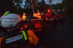 South Florida Urban Search and Rescue, Florida Task Force 2, conducts reconnaissance missions in Bucksport, SC, following Hurricane Florence. South Florida Urban Search and Rescue, Florida Task Force 2, conducts reconnaissance missions in Bucksport, SC, following Hurricane Florence.