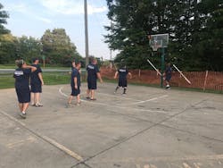 A basketball court in the local community already exists, and a decent basketball might set you back $20. A basketball court in the local community already exists, and a decent basketball might set you back $20.