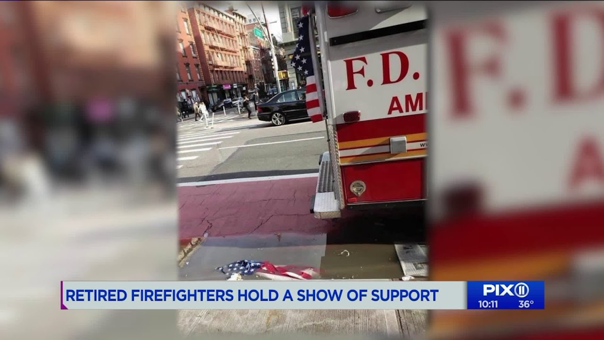 Retired Fdny Firefighters Rally After American Flag Was Thrown In Gutter Firehouse
