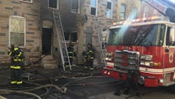 Six Baltimore City firefighters were hospitalized with burns battling a house fire Wednesday in East Baltimore. Six Baltimore City firefighters were hospitalized with burns battling a house fire Wednesday in East Baltimore.