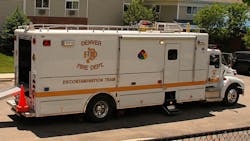 Several new mobile units are being designed to specifically contain, remove and replace contaminated turnout gear and equipment. Recent new deliveries of decon apparatus include the Denver Fire Department&rsquo;s Decon truck.