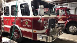 The Hartford, VT, Fire Department is loaning a reserve apparatus to the Charlestown, NH, Fire Department, while that department's vehicle is being repaired following an accident. The Hartford, VT, Fire Department is loaning a reserve apparatus to the Charlestown, NH, Fire Department, while that department's vehicle is being repaired following an accident.