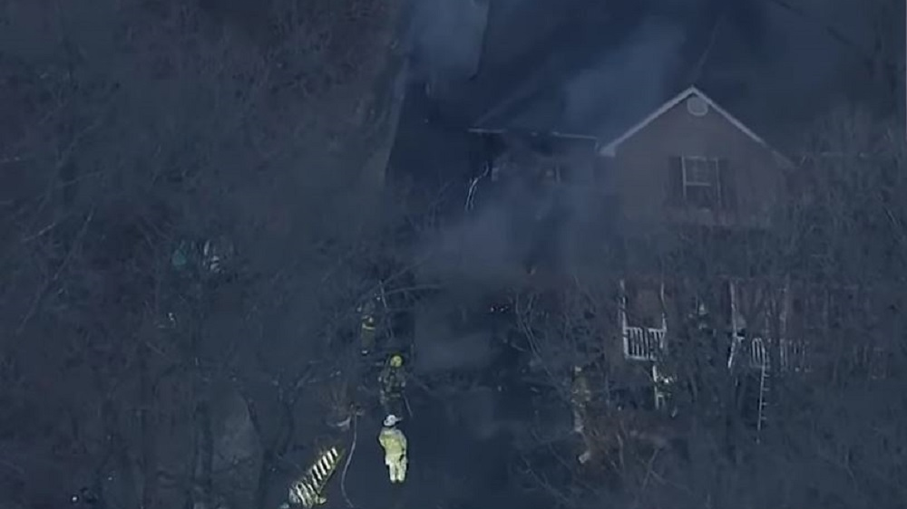An Anne Arundel County firefighter was hospitalized Thursday after battling a Pasadena house fire that set off live ammunition inside the home.
