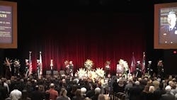 Mourners, including several hundred from fire departments around Southern California, attended the memorial service for Garden Grove Fire Chief Tom Schultz, who died only weeks after he was diagnosed with stage 4 pancreatic and liver cancer. Mourners, including several hundred from fire departments around Southern California, attended the memorial service for Garden Grove Fire Chief Tom Schultz, who died only weeks after he was diagnosed with stage 4 pancreatic and liver cancer.