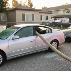 Anaheim firefighters were forced to break the back windows of an illegally parked car that was blocking access to a hydrant during a fire. Anaheim firefighters were forced to break the back windows of an illegally parked car that was blocking access to a hydrant during a fire.