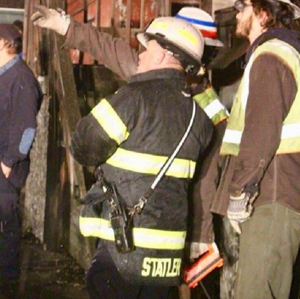 New Johnstown Fire Chief Robert Statler sizes up a scene in this undated photo.