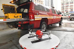 The Command Tactical Unit (CTU) broadcasts a live video feed of incidents to the FDOC as well as to a tablet that is supplied to the incident commander (IC) for real-time situational awareness. The Command Tactical Unit (CTU) broadcasts a live video feed of incidents to the FDOC as well as to a tablet that is supplied to the incident commander (IC) for real-time situational awareness.