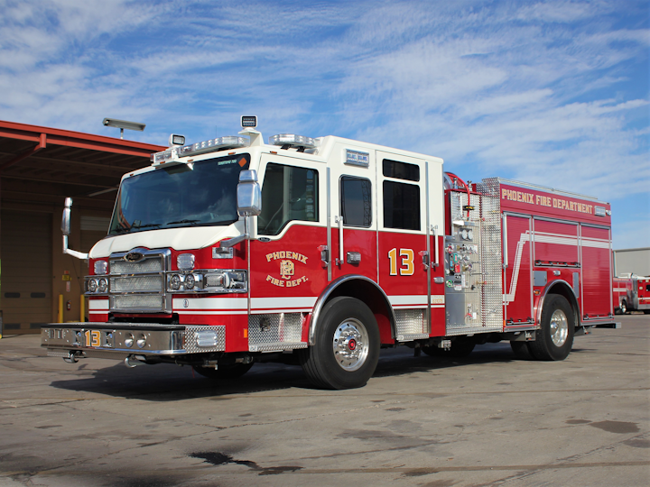 Engine 13 Built By Pierce Delivered To Phoenix Fire Department Firehouse