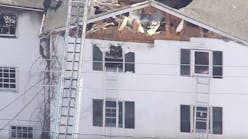 At least five firefighters were hospitalized battling the fire in Berwick, ME, that had between 50 and 75 firefighters from 12 Maine and New Hampshire departments responding.