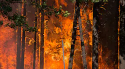 Firefighters battle a Carr fire flare-up near Buckhorn Summit, CA, on July 30, 2018.