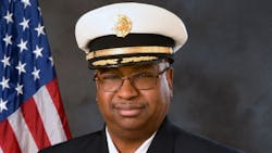 Akron, OH, Fire Chief Clarence Tucker. Akron, OH, Fire Chief Clarence Tucker.