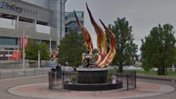 The Cleveland Fire Fighters Memorial.