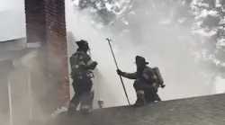 Two Columbia, SC, firefighters were hospitalized Thursday with non-life-threatening injuries that they suffered while battling a house fire.